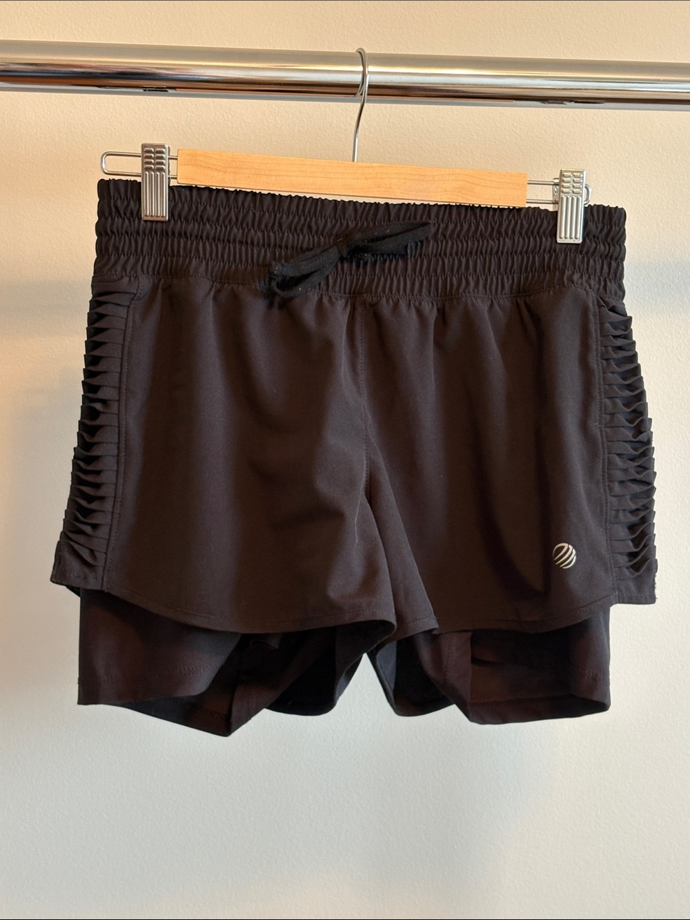 Women’s Black Double-Layer Athletic Shorts - Performance Comfort